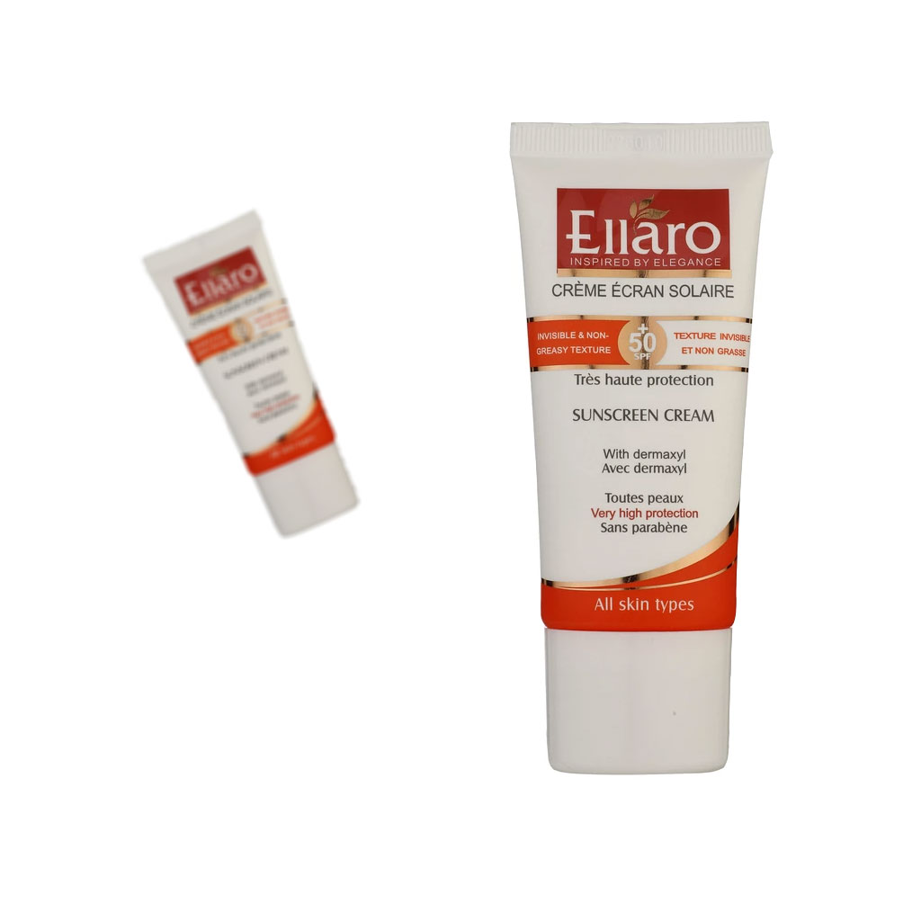 کرم ضدآفتابSpf50 پوست چرب بی رنگ الارو