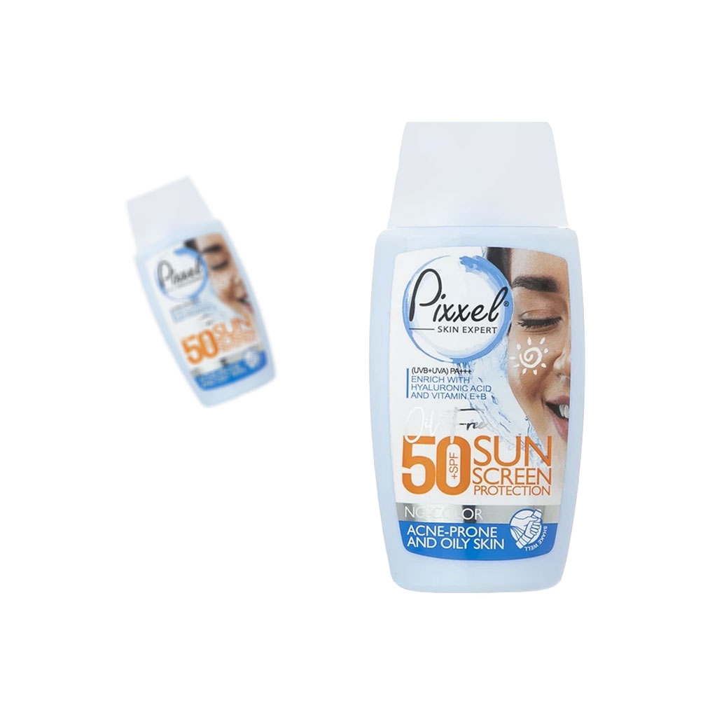 کرم ضدافتاب بدون رنگ پوست چرب و جوش دار و مختلط Spf50 پیکسل