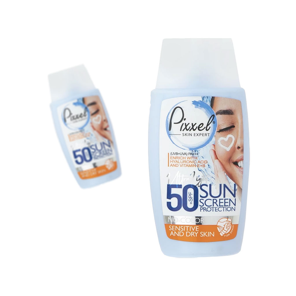 کرم ضدآفتاب بدون رنگ پوست خشک نرمال و حساس Spf50 پیکسل